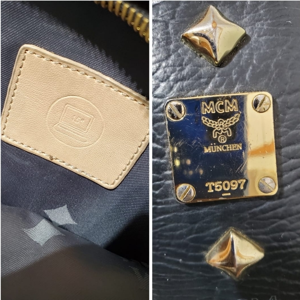 MCM Visetos Studded Medium Stark M Backpack - Picture 3 of 9